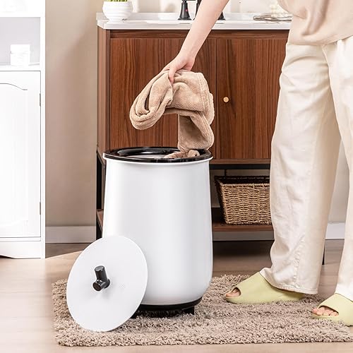 Miniatura 3 de Tangkula Calentador de toallas, calentador de toallas grande de lujo de 23 litros con soporte de disco fragante, calentador de baño certificado ETL