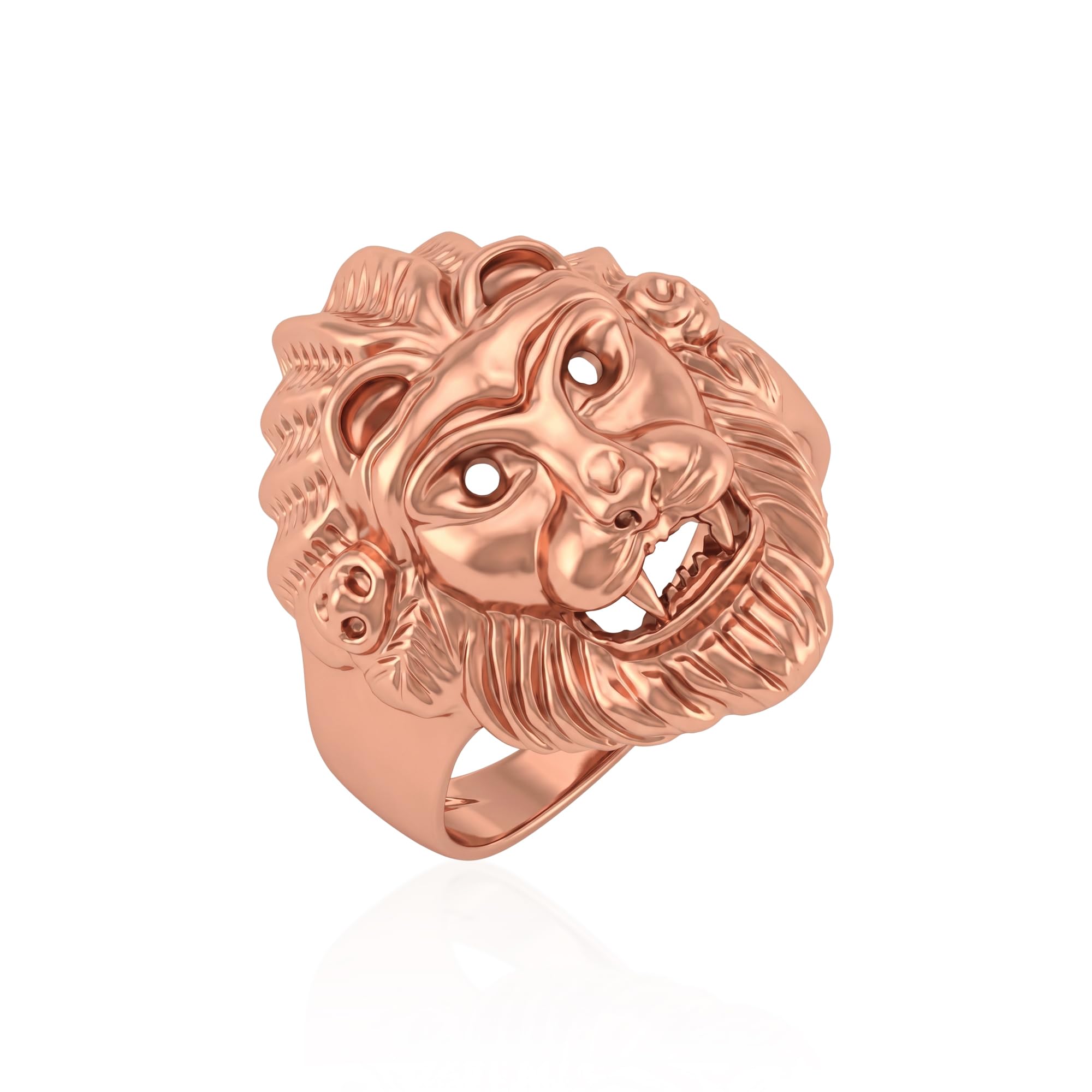 Pure Copper Lord Narasimha/Tiger Head finger Ring for Men & Boys | Pink Rose Gold Plated Handmade Free Size Ring | Spiritual and Fashion Fusion Jewellery (SST4390ORDF-picture-26