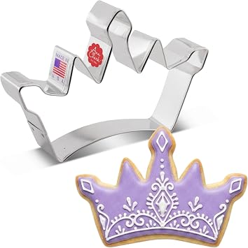 Ann Clark Princess Crown Cookie Cutter, Extra Large, Made in USA