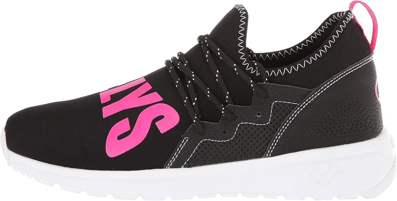  | Heelys Girls' Navigator Tennis Shoe, Black/hot Pink | Racquet Sports