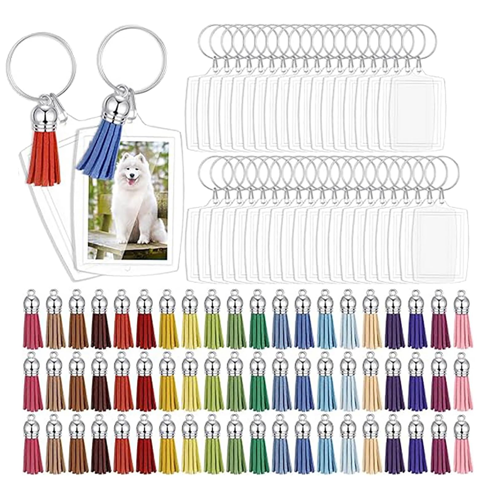 Vexandrie 40 Set portachiavi con inserto per immagini con nappe