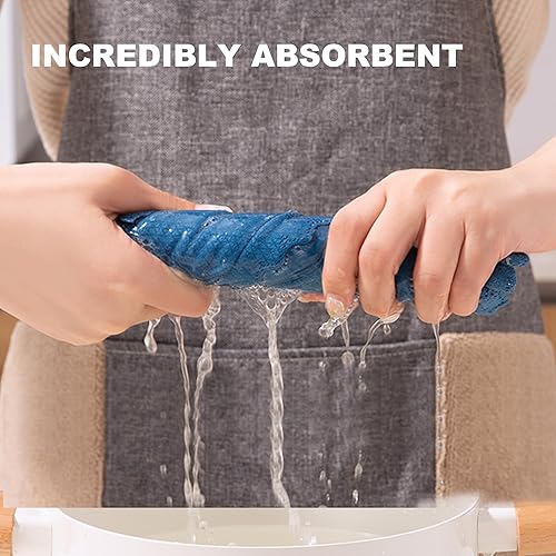 Vista 15 de JOYMOOP Paquete de 18 paños de limpieza de microfibra, toallas de cocina para lavar platos, paños absorbentes sin manchas sin pelusa para limpieza