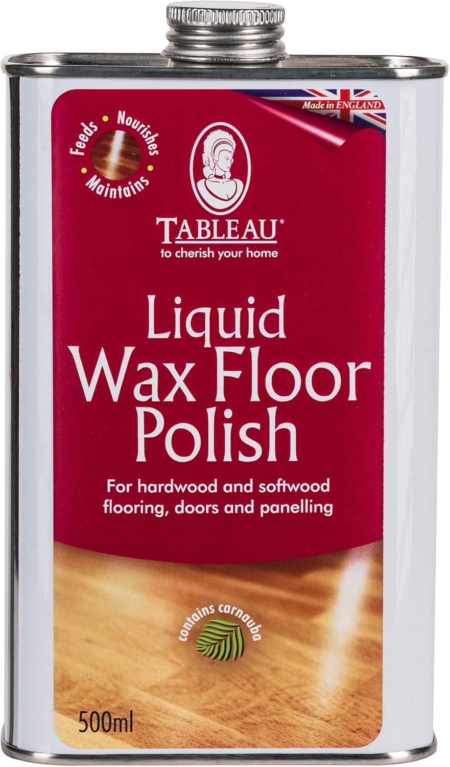 Tableau Liquid Wax Floor Polish, with Carnauba Wax for Wood Floors