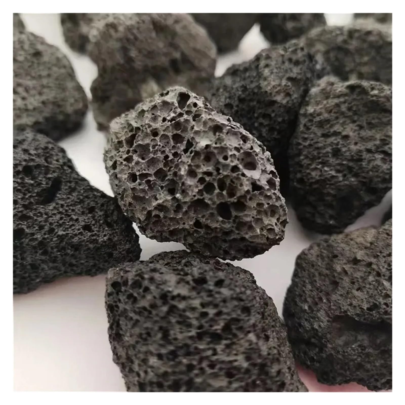 Maceta de Piedra volcánica porosa de 500 g y 3-6 cm for pecera, decoración de Acuario Cristal Natural en Bruto