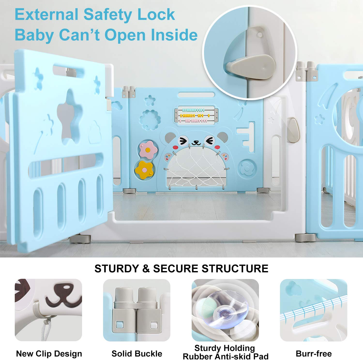 Buy Baby Playpen, Dripex Upgrade Foldable Kids Activity Centre Safety