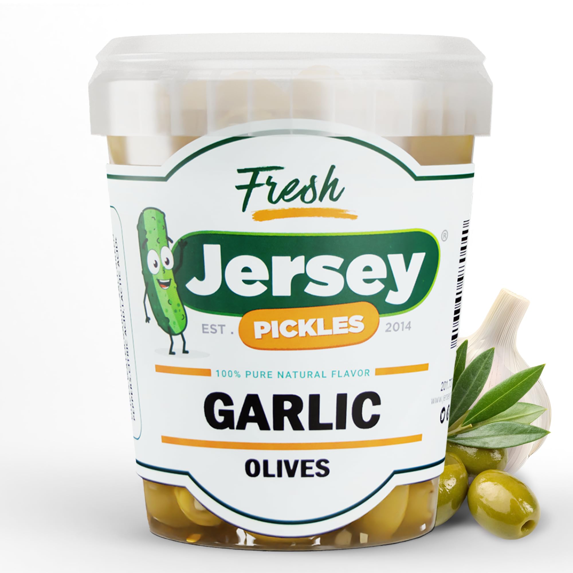 Garlic Stuffed Olive (Quart) – Olives Stuffed – Hand-Stuffed Gourmet Olives with Premium Fillings for Snacks, Charcuterie & Cocktails