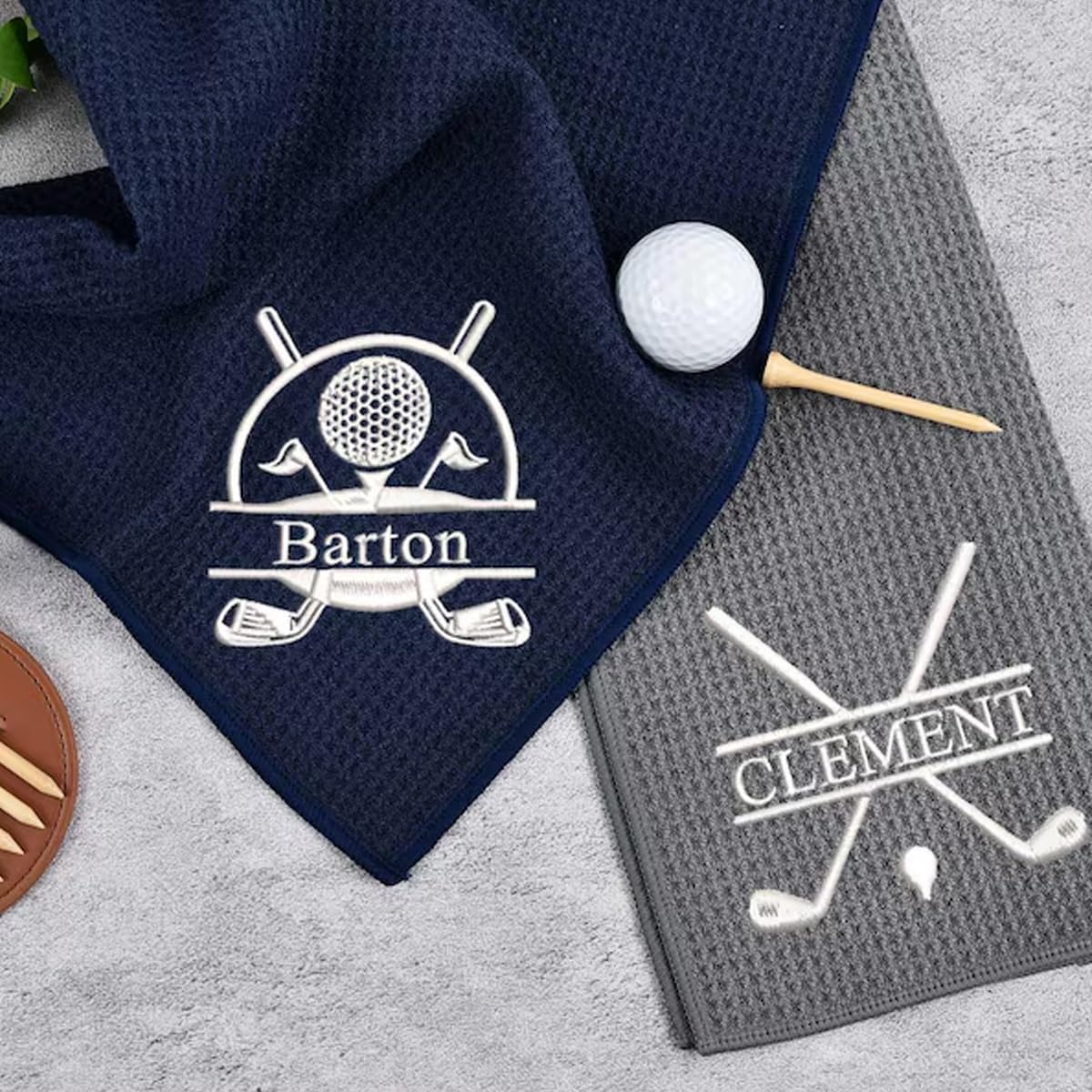 Asciugamano da golf personalizzato ricamato con monogramma logo regalo per papà festa del papà