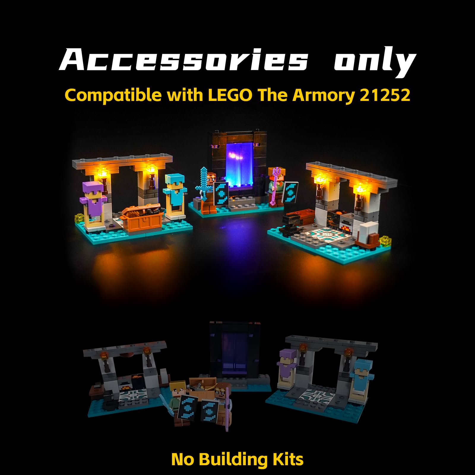 Light Kit Compatible with Lego The Armory 21252 (No Model), Decoration Lighting Set Compatible with Lego The Armory Creative Toys - Image 2