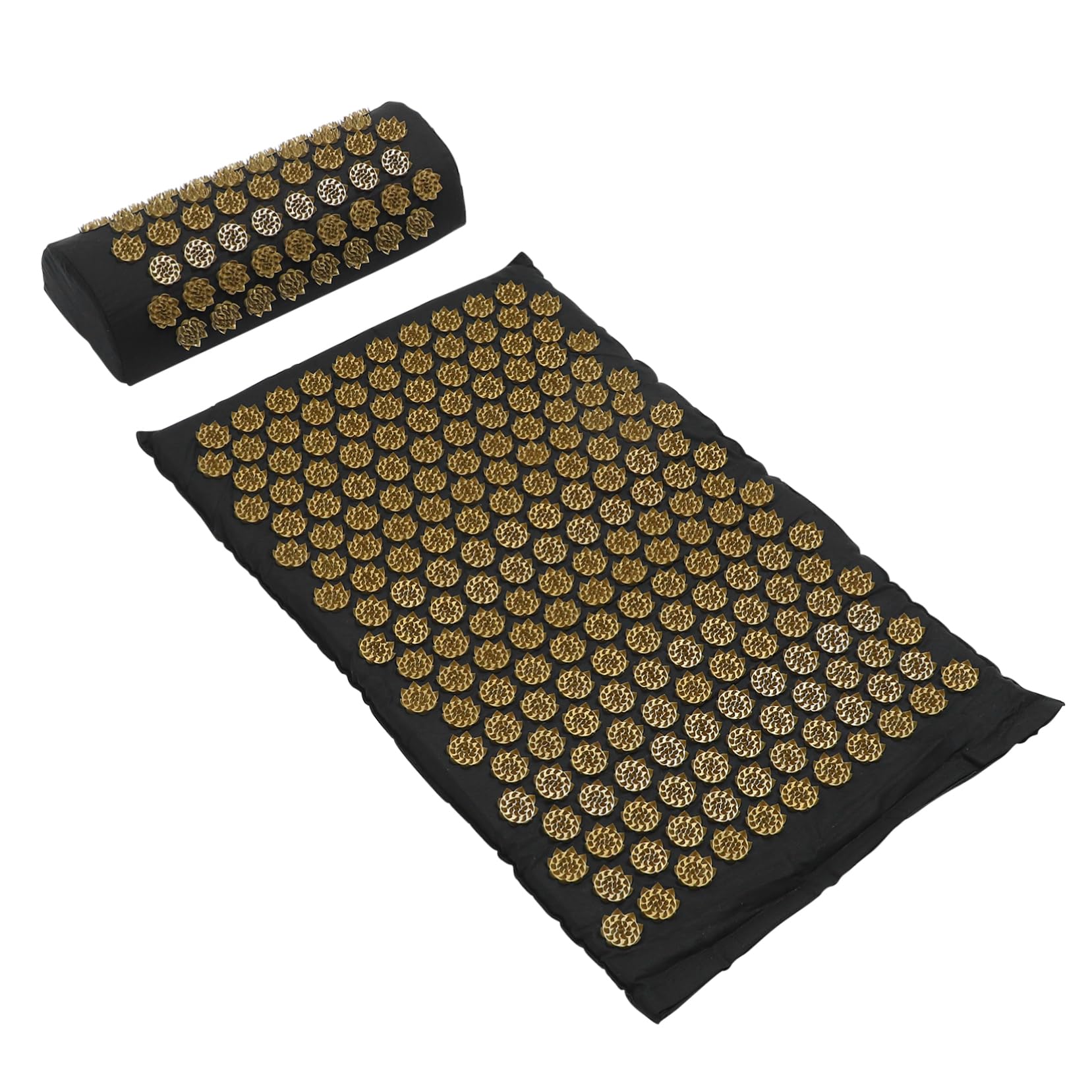 Healeved Set 2 Cuscini e Tappetino Massaggianti per Agopressione con Punti Shiatsu, Cotone Traspirante, Antidolorifico per Collo, Schiena e Corpo, Accessorio Benessere per Adulti, Anziani