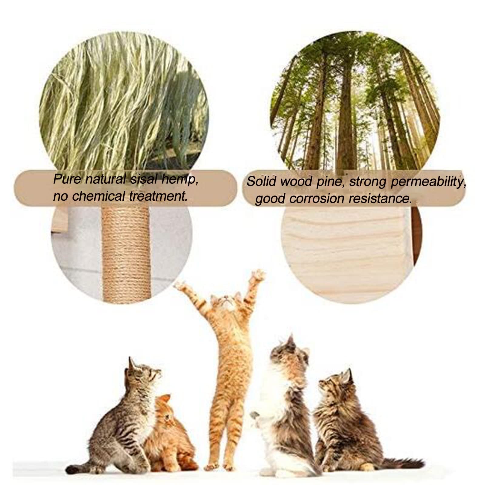 Amazon | キャットタワー キャットラダーステップペット猫の壁マウント