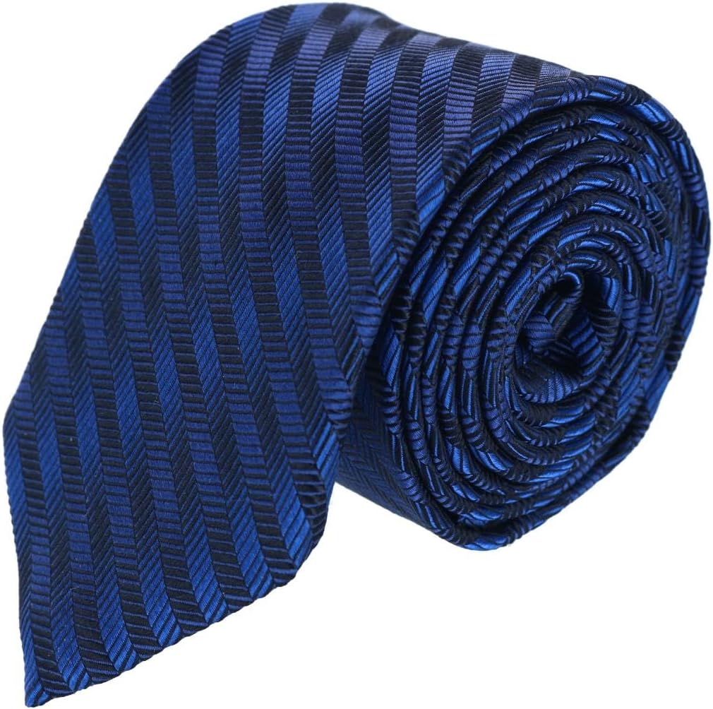 Trafalgar Men's Nathanial Regal Patterned Diagonal Line Silk Business Necktie