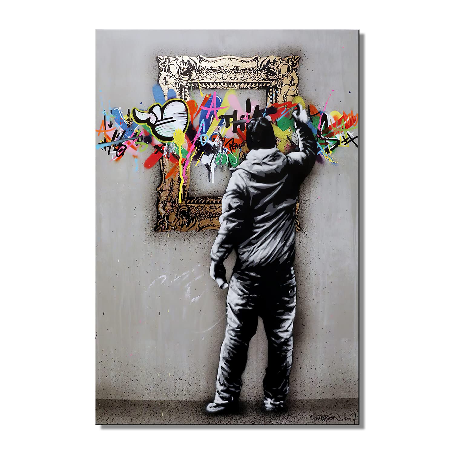 Amazon.co.jp: バンクシー アートパネル Banksy ストリート ディズニー
