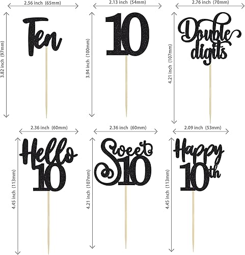 Miniatura 2 de 36 adornos negros para cupcakes de cumpleaños 15 Hello 15, decoración para cupcakes Sweet 15 Quince Happy 15th Cupcake Pick para cumpleaños de 15