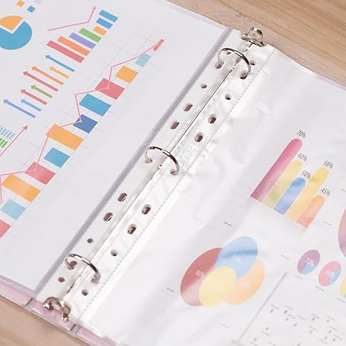 Miniatura 6 de Protectores de hojas de 8.5 x 11 pulgadas, protectores transparentes de página para carpeta de 3 anillas, protector antirreflejos, fundas de
