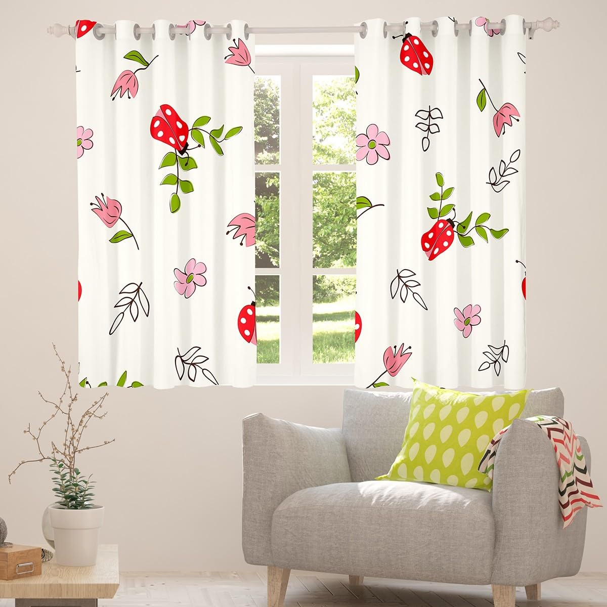 Tende oscuranti con coccinelle per soggiorno motivo floreale coccinella 30% - 50% tende oscuranti per e bambine tendekawaii tendekawaii 1676 x 1838 cm (larghezza x lunghezza)