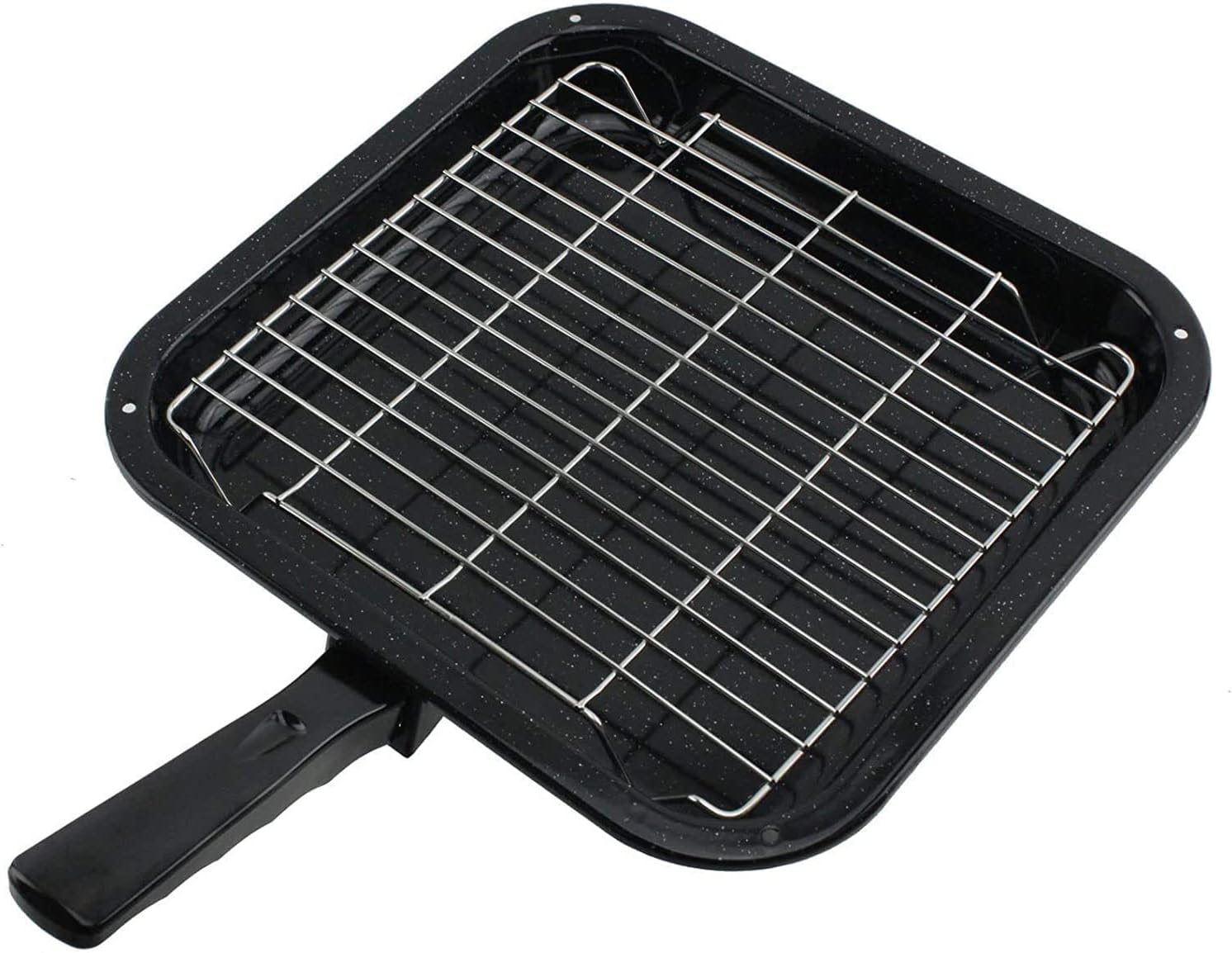Large Universal Grill Pan & Rack Set With Detachable Handles