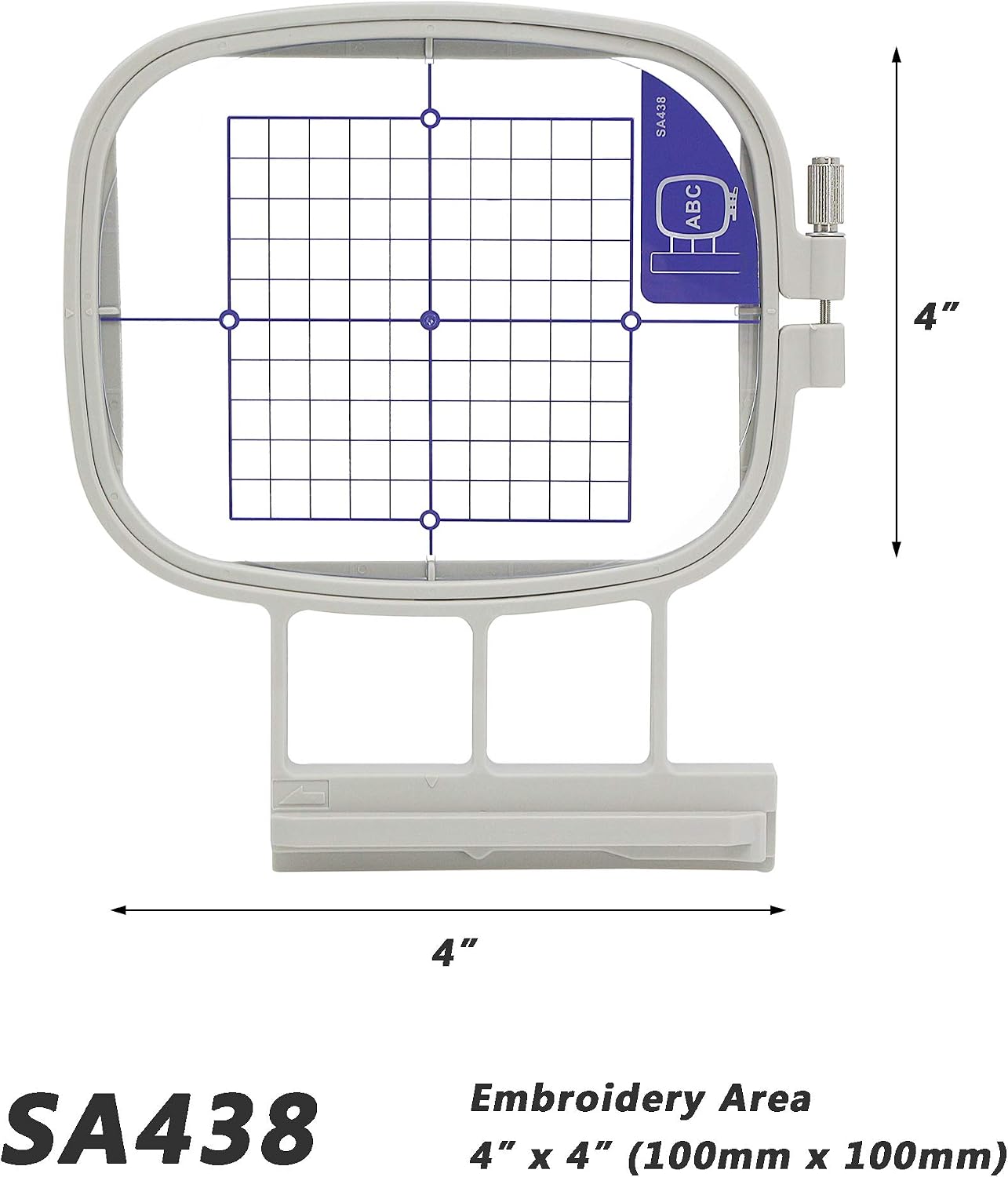 Sew Tech Embroidery Hoops for Brother Innovis NQ1700E NQ1600E NQ1400E NQ3600D Dream Machine 2 VE2200 4000D 1500D V7 V5 VM5200 Stellaire XE1 Babylock Embroidery Machine Hoop (4x4-SA438)