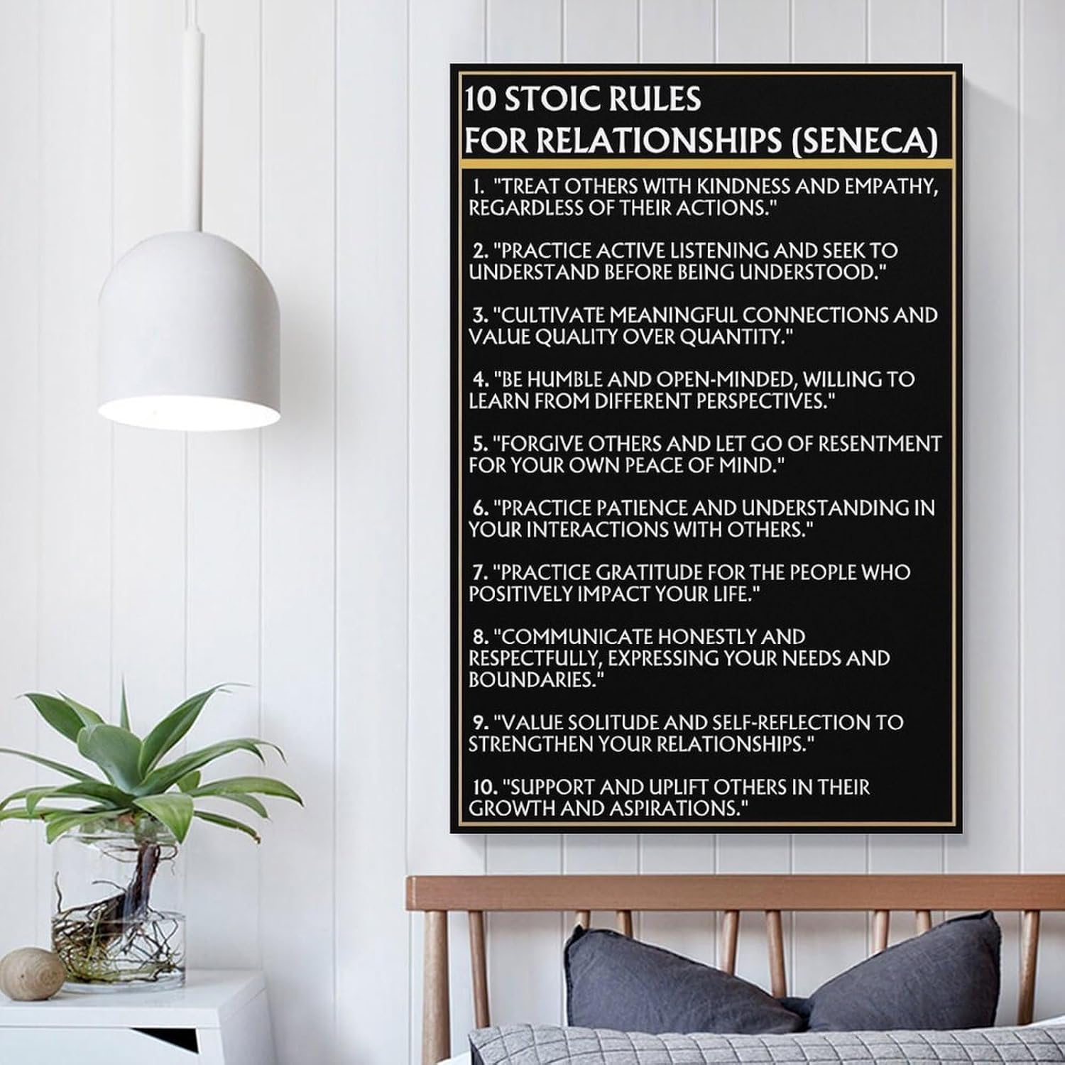 Ten Stoic Rules For Relationships Seneca Quote Canvas Printing Wall Art Minimalist Prints Wall Decor Posters Scandinavian Bohemian Bedroom Office Self Improvement Gift 16x24inch(40x60cm) image 5