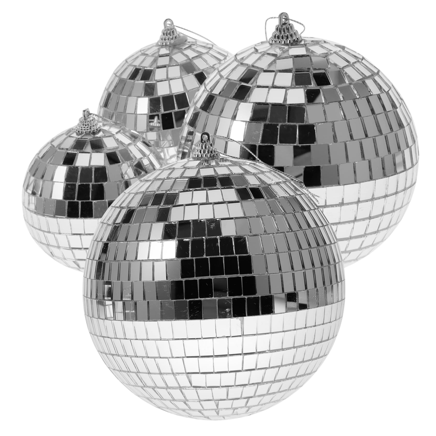 Milisten 4pcs Mirror Disco Balls Hanging Ornaments for Parties Weddings and Christmas for Ktv Home Decor and Holiday Celebrations