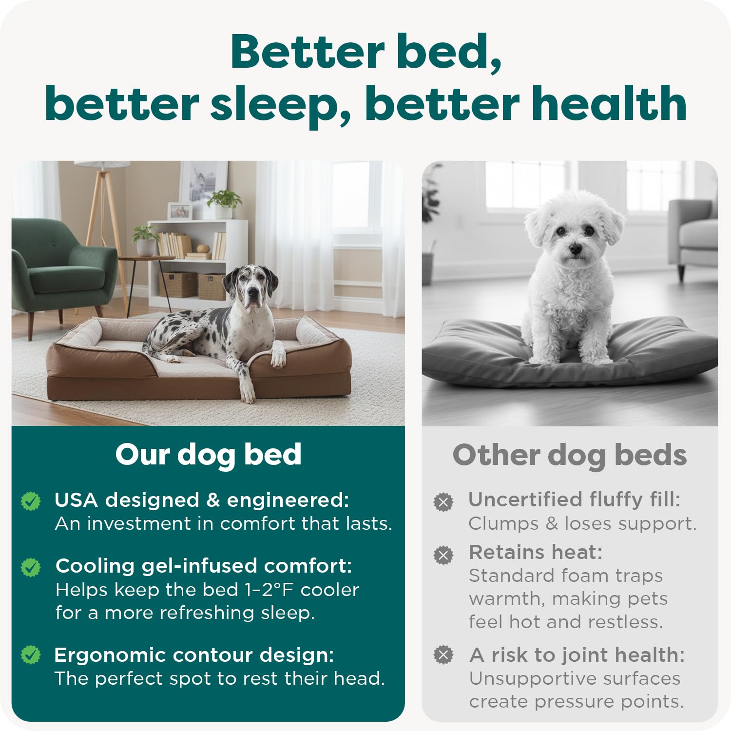 FurHaven Cama de Gel refrescante para Perros Grandes con Refuerzos extraíbles y Funda Lavable, para Perros de hasta 125 Libras, sofá cómodo Ondas de Felpa y Terciopelo, Piedra marrón,