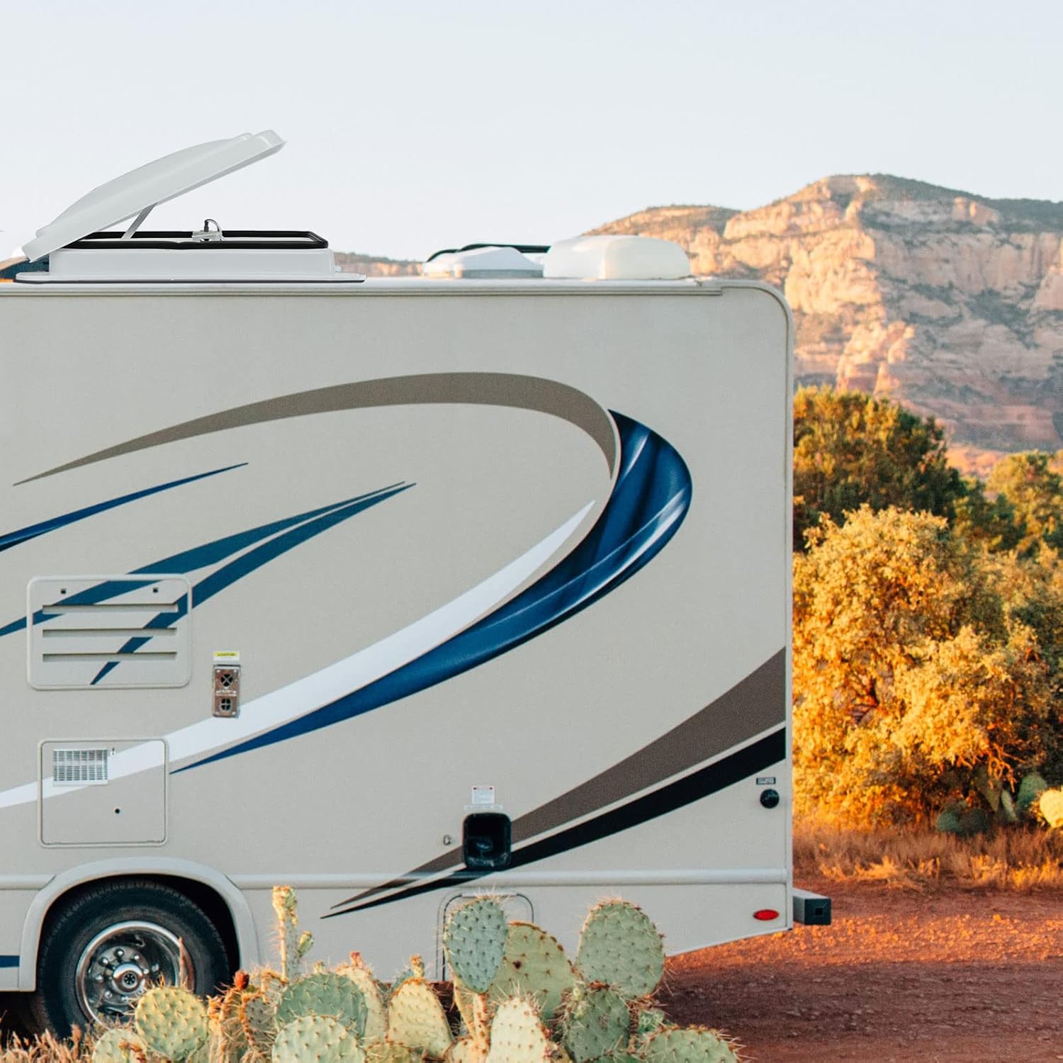 14" RV Roof Vent for Trailer Camper Universal White Lid Roof Vent with White Lid Inner for Garnish Ring