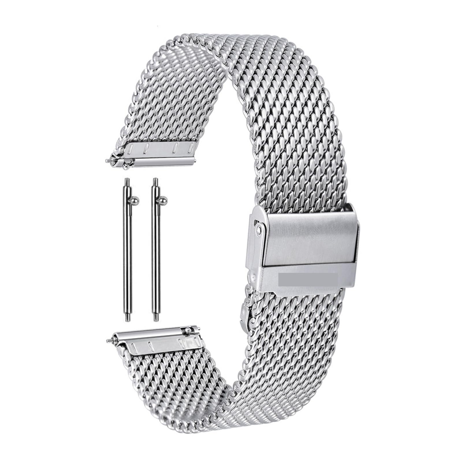 Cinturino per orologio in acciaio inox, maglia metallica a sgancio rapido, cinturino milanese compatibile con chiusura di ricambio, facile da ridimensionare Waterpoof (20 mm)