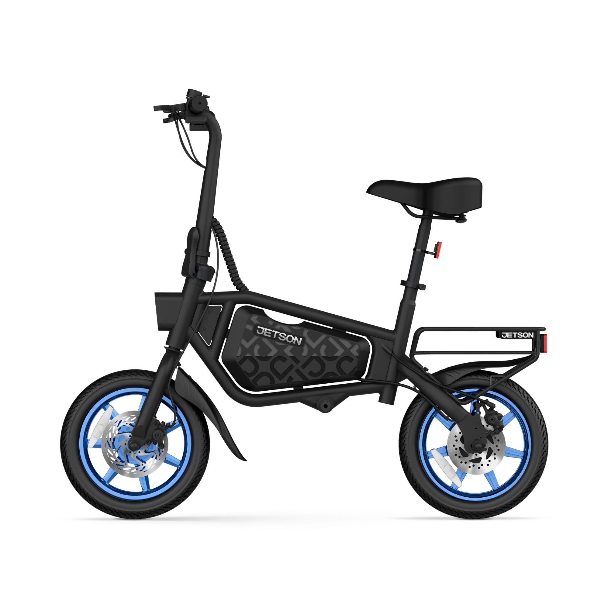 Jetson Bolt Electric Bike, Foot Pegs, Easy-Folding, Built-in Carrying Handle, Twist Throttle, Cruise Control, Up to 15.5 MPH, Range Up to 15 Miles, Ages 13+