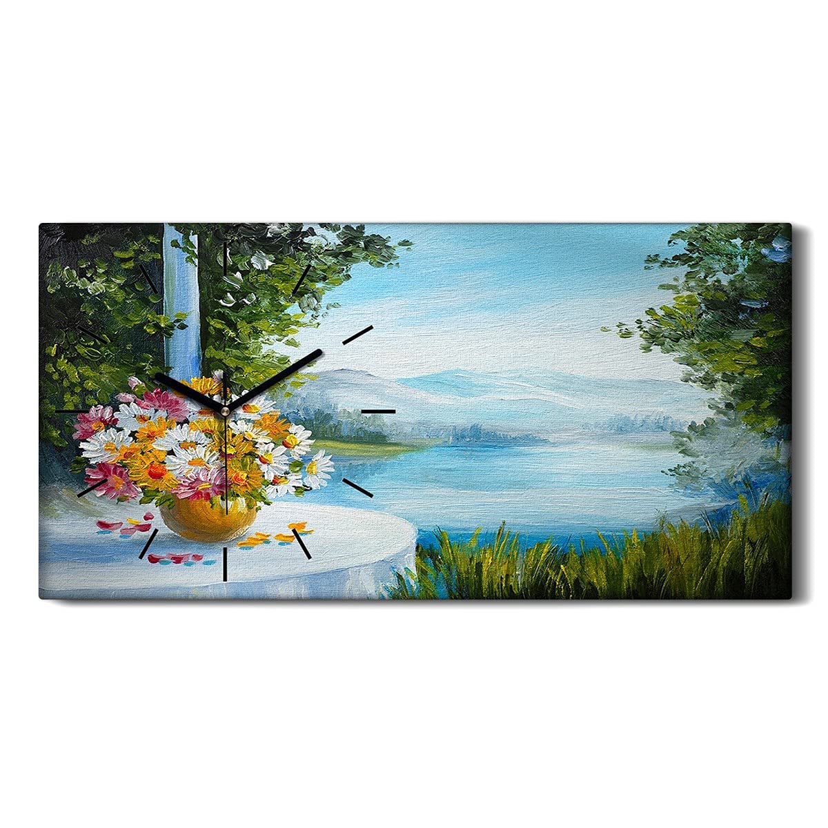 Horloge sur Toile Nature Art Moderne Salon Chambre Décoration Zen