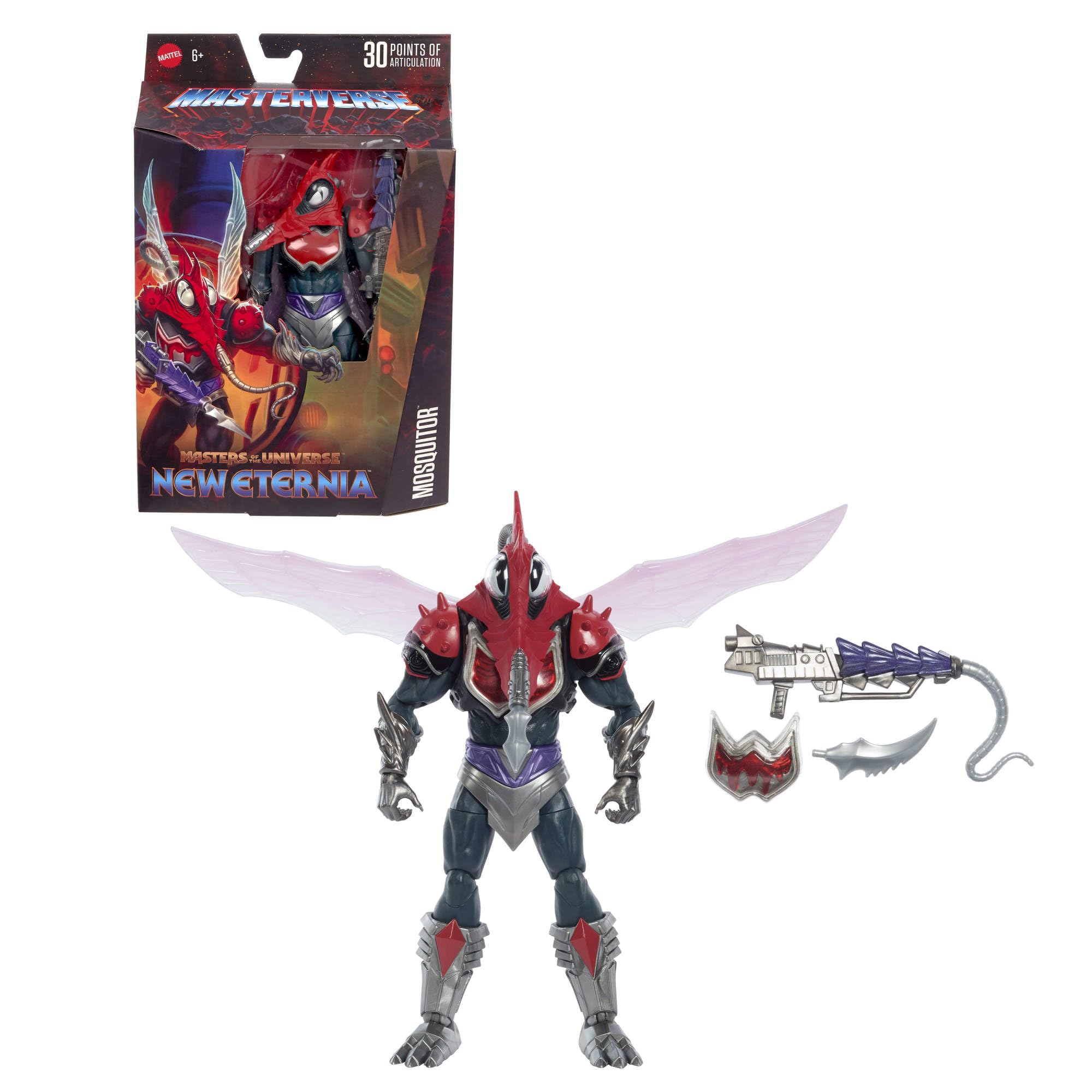 Masters of The Universe Masterverse Actionfigur, Deluxe-Sammelfigur mit 30 beweglichen Gelenken, austauschbaren Teilen oder Rüstung, ca. 18 cm großes Motu-Spielzeug, JHJ80
