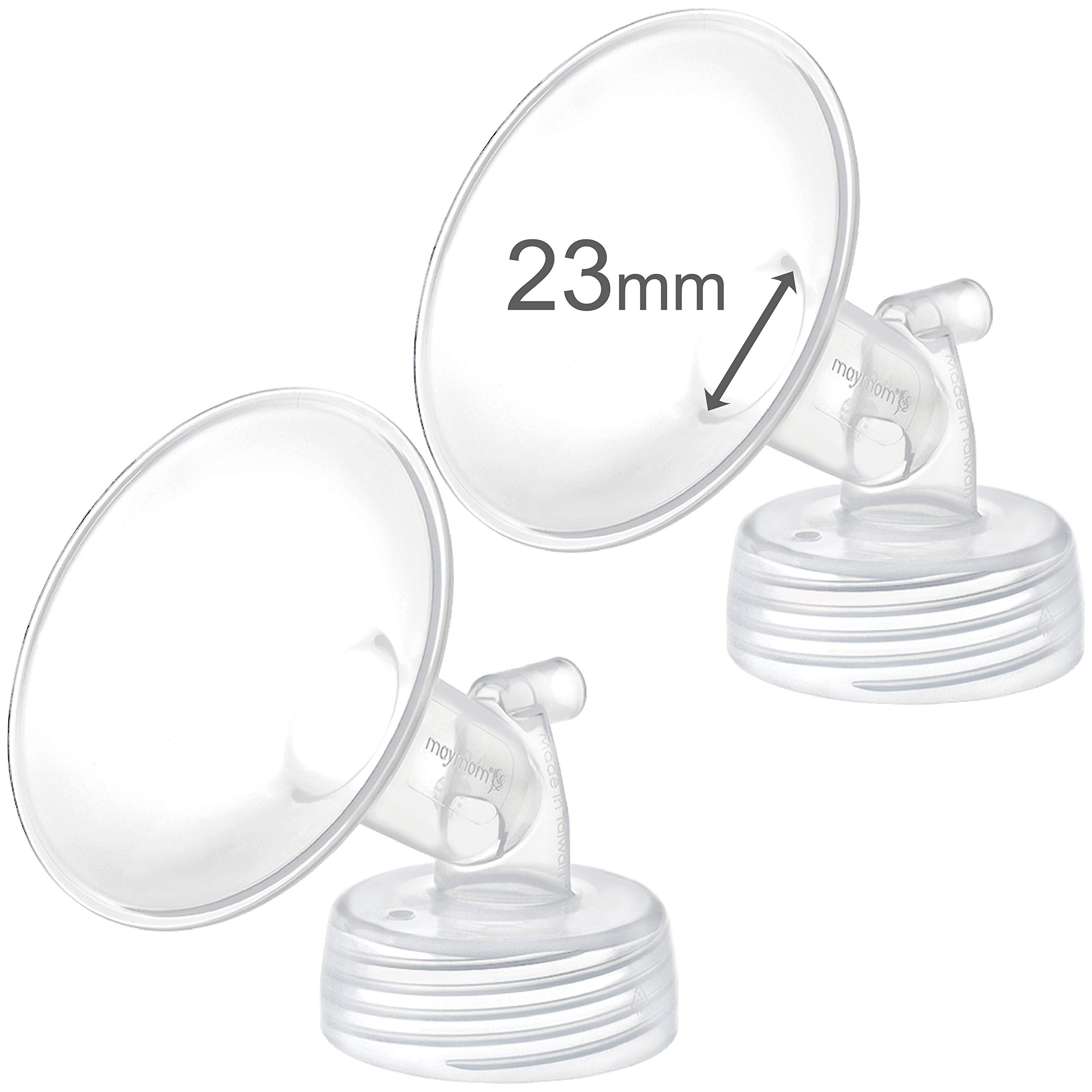 Maymom Parte per Tiralatte a Collo Largo da 23 mm con Flangia, Compatibile con Spectra S1, S2 e Spectra 9 Plus