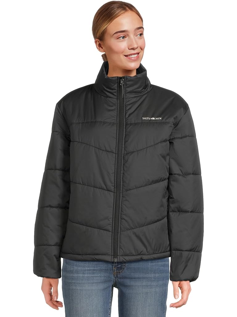 Black Salty Crew Barrier Puffer Jacket