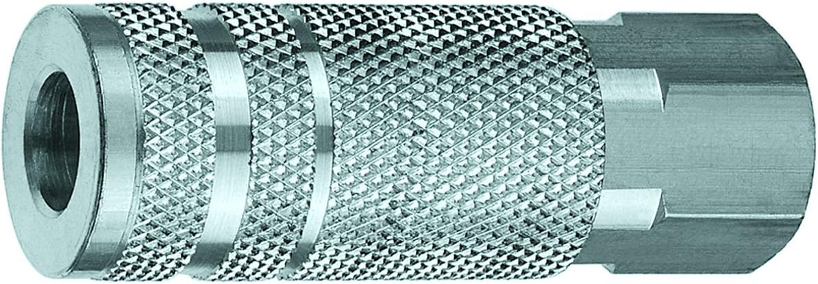 Tru-Flate 13-434 1/4" Lincoln Design x 1/4" FNPT Steel Coupler - (Pack of 10)