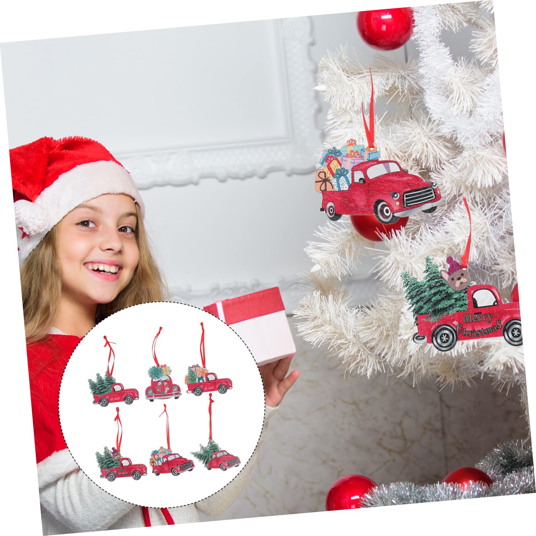 18pezzi Ciondoli Natalizi Forma Di Auto Di Decorazioni Festive Per Albero Di Natale Addobbi Creativi e Adorabili Per La Casa e Entrata