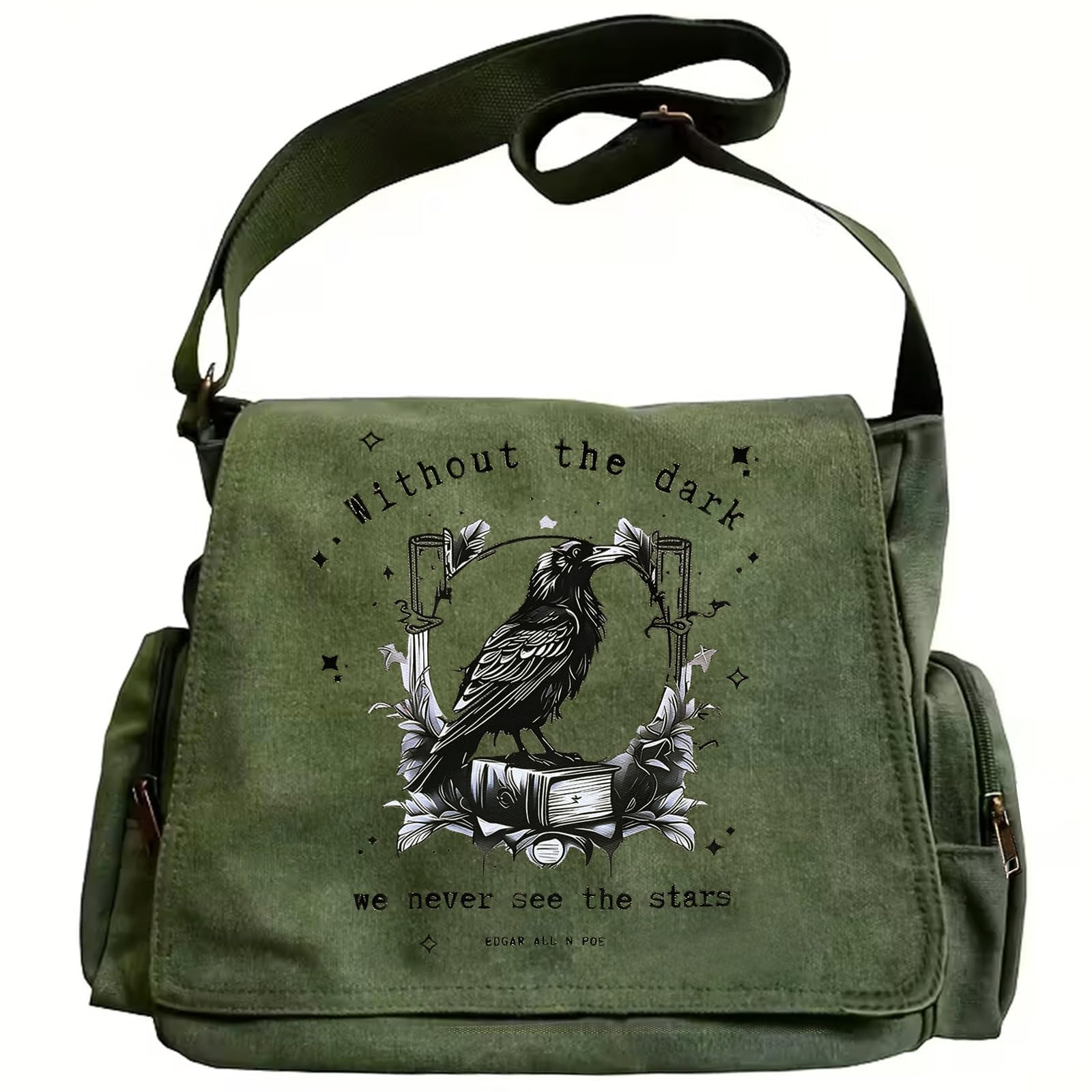 Personalized Pattern Messenger Bag Cute Canvas Crossbody Bags Women/Men Shoulder Handbags Hobo Purses with Pockets