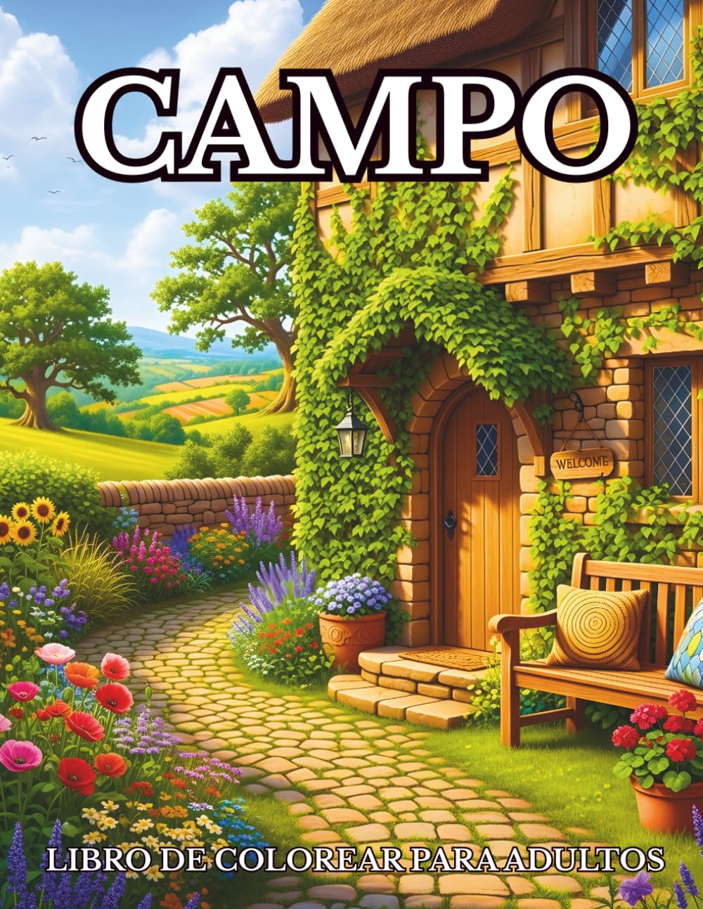 Campo Libro de Colorear para Adultos: 50 Ilustraciones para Colorear Realizados del Campaña Como Casas, Paisajes