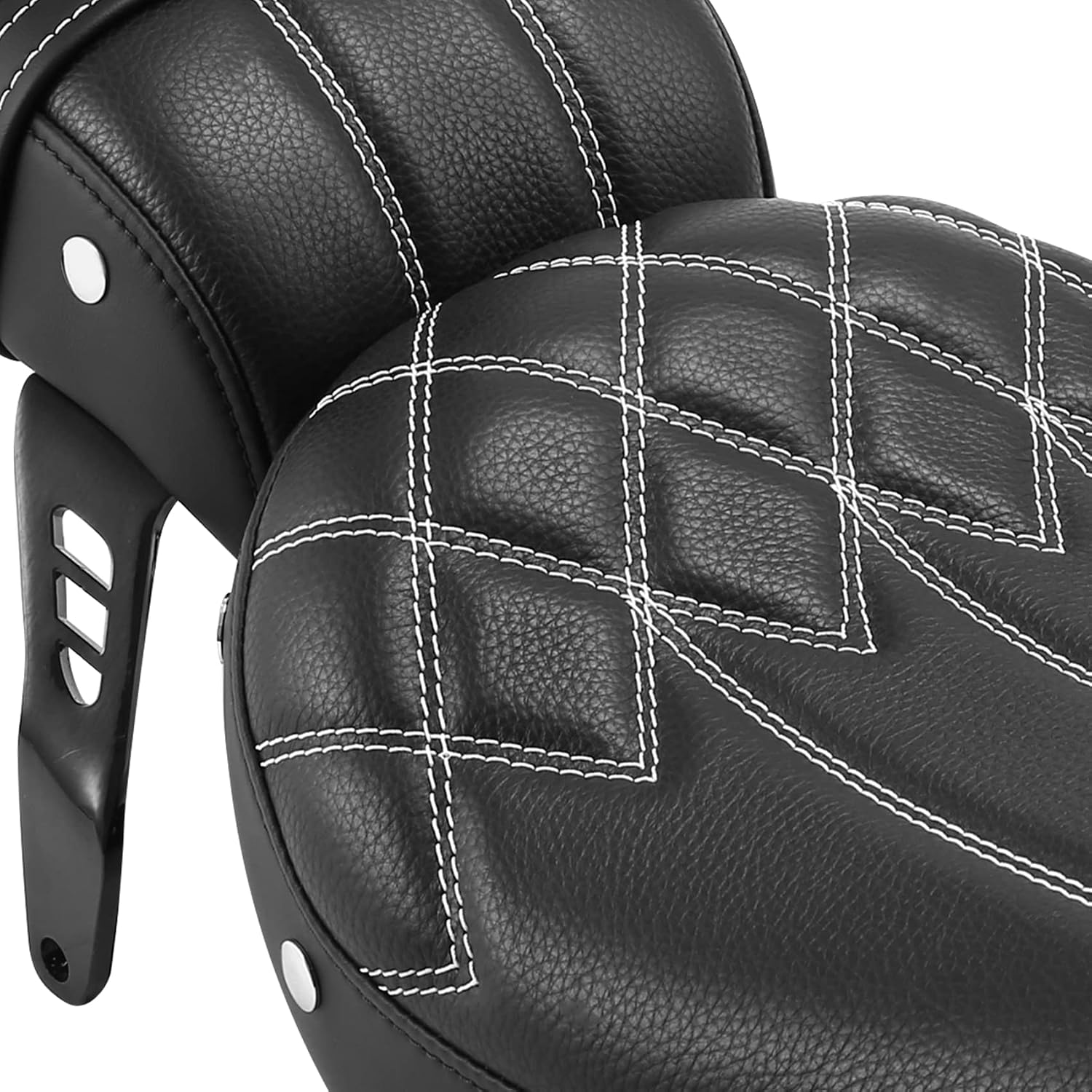 Green-L Driver&Passenger Seat with Backrest Pad Set Fit for Indian Scout Bobber Sixty 2020-2024 (Style F)