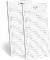 Vista 11 de 321Done Paquete de 2 bloc de notas de lista de tareas delgadas, fabricado en Estados Unidos, 3.7 x 8.5, rayas universitarias, bloc de notas simple