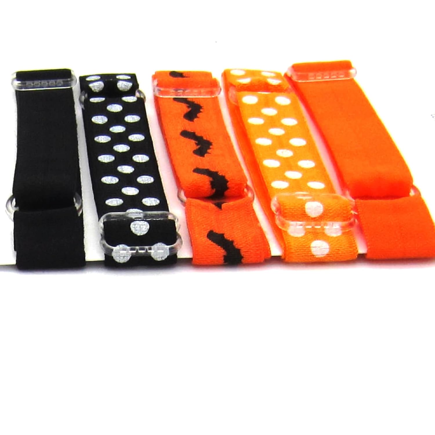 Set of 5Adjustable Elastic Headband, Sport Headband, Black