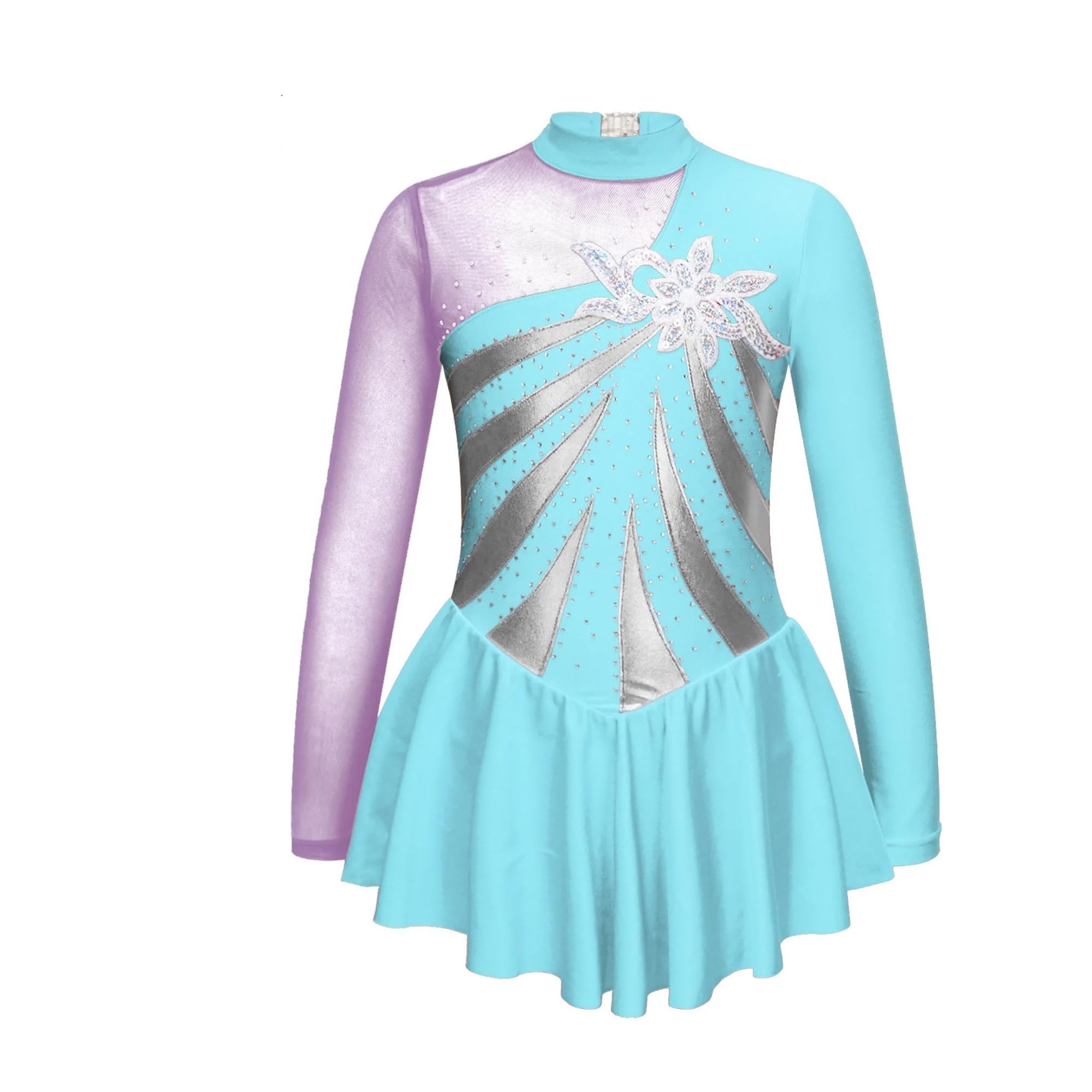 Gymnastikanzug Mädchen Mädchen Ballettanzug ...(Mint Green B,14)