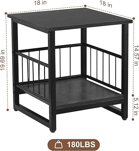 Miniatura 3 de Mesa auxiliar, mesa auxiliar industrial con estante de almacenamiento de 2 neumáticos, mini soporte para refrigerador de 180 libras con patas