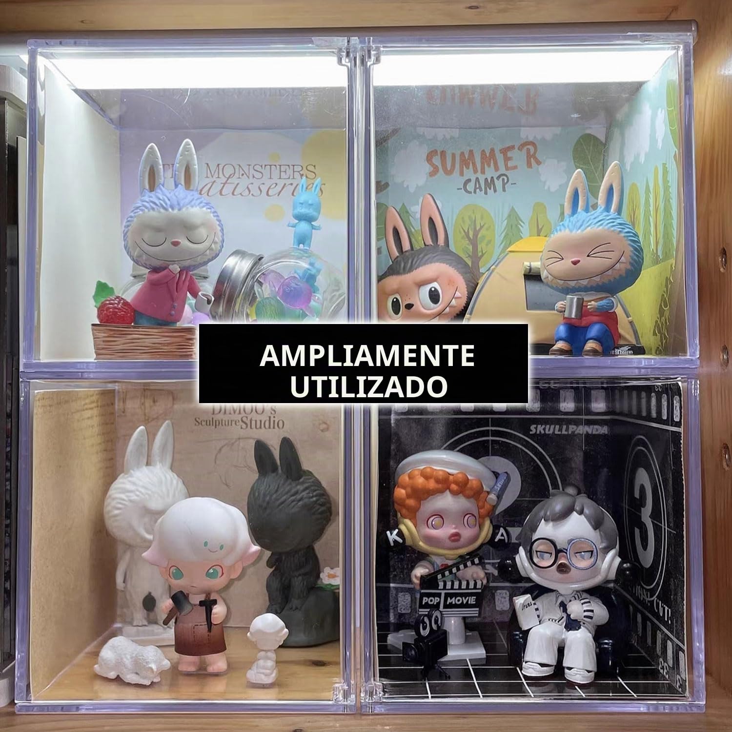 Transparente Acrílica Caja de Almacenamiento,Dispensador de Cápsulas de Acrílico,Caja Organizadora,Vitrina Expositora para Colecciones para Mini Figuras,Coleccionables y Modelos Cosméticos