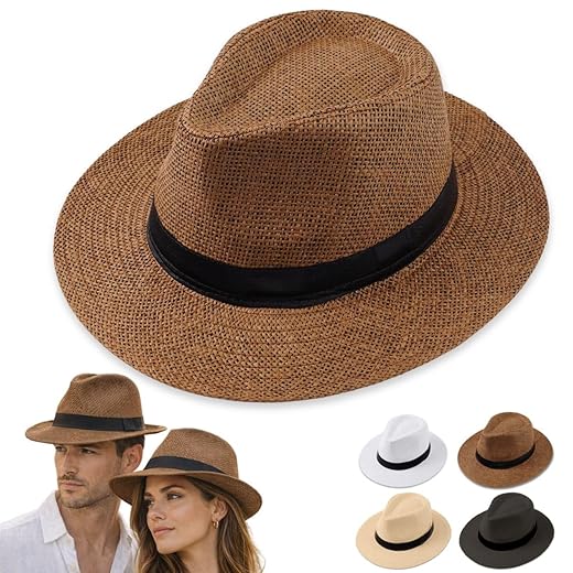 Chapéu Panamá Palha Aba Larga Moda Masculino Feminino Praia Casual Festa Pagodeiro Viagem Clássico Tradicional Marca MONOLO