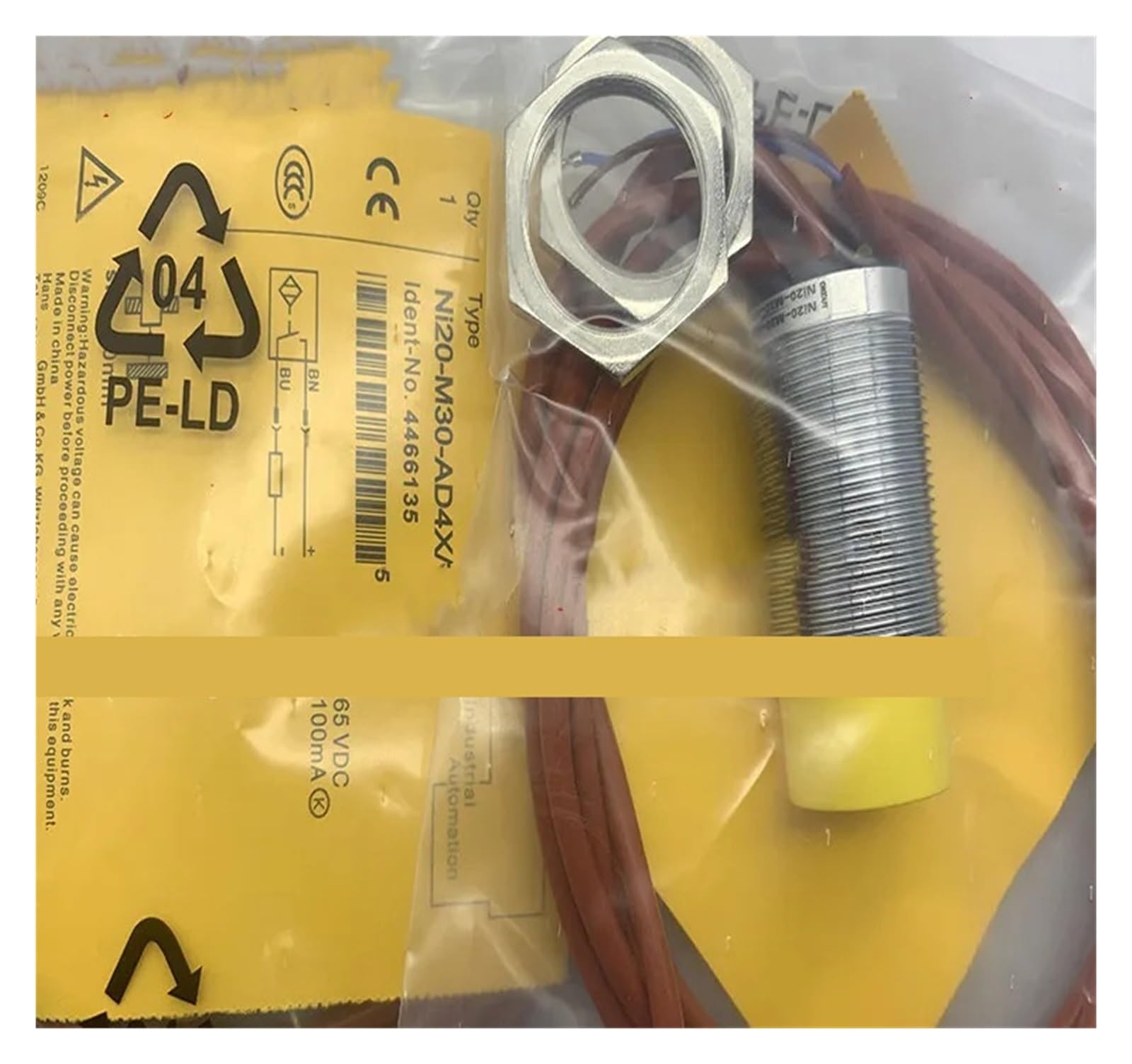 TYEXCZARF 3pcs sensor NI20-M30-AD4X/S100 inductive proximity switch