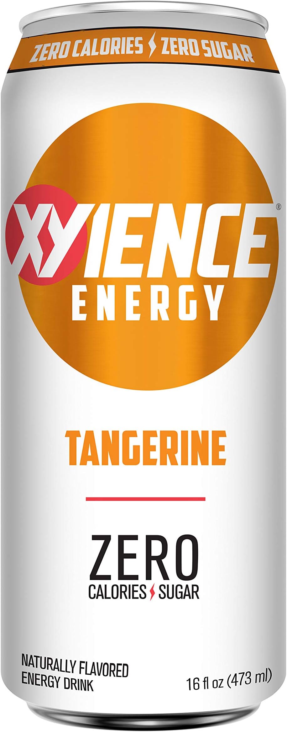 XYIENCE Energy Drink | Tangerine | Sugar Free | Zero Calories | Natural Flavors | Vitamin Fortified | 16 Fl Oz (Pack of 12)