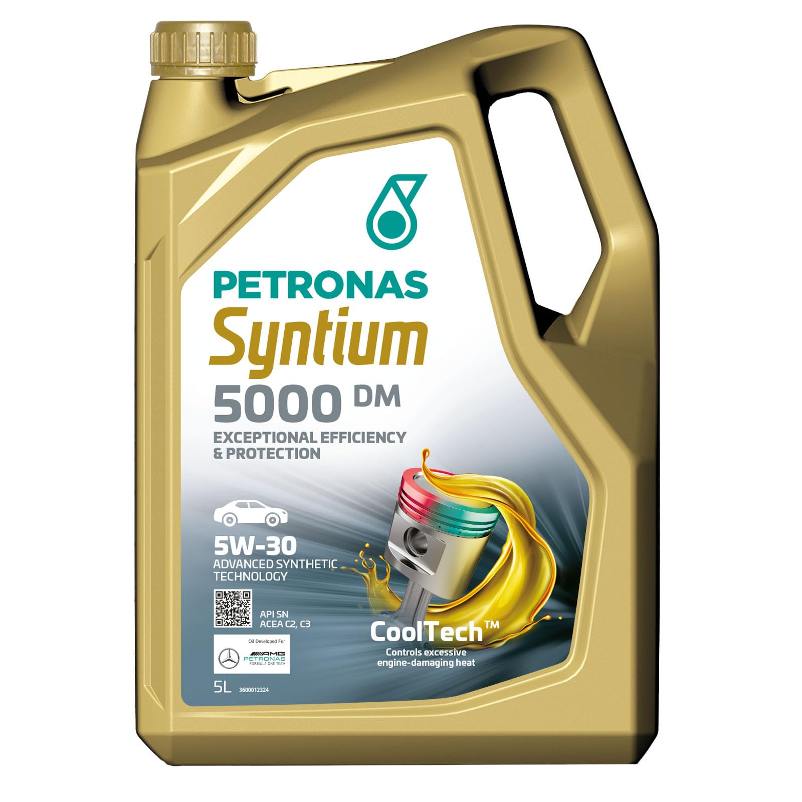 PETRONAS | SYNTIUM 5000 DM 5W-30 SN 5L, Motoröl, Öl Auto