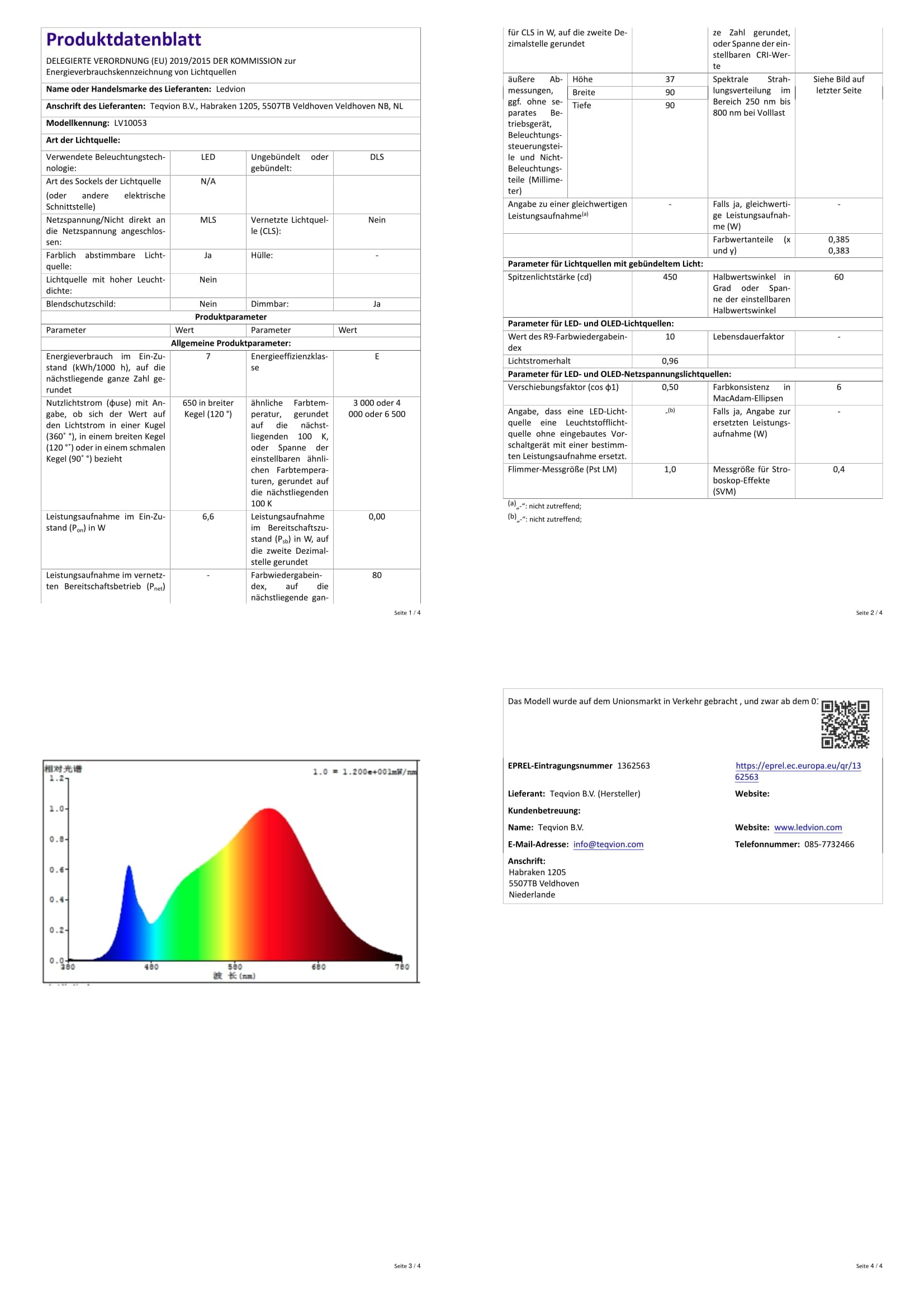 Ledvion - 6X Faretti LED da Incasso, Neri, Dimmerabili, 7W, IP65, CCT, COB, Ø90mm, 5 Anni di Garanzia
