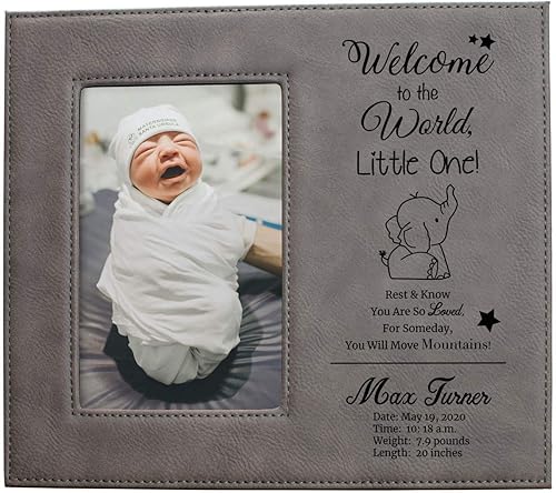 Miniatura 5 de PlaqueMaker Bienvenido al mundo - Marco personalizado para el nuevo bebé