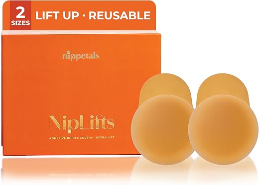 Nippetals Lift-Up Reusable Nipple Covers | Push-Up Silicone Pasties for Extra Lift &amp; Support | Invisible, Waterproof &amp; Hyp...