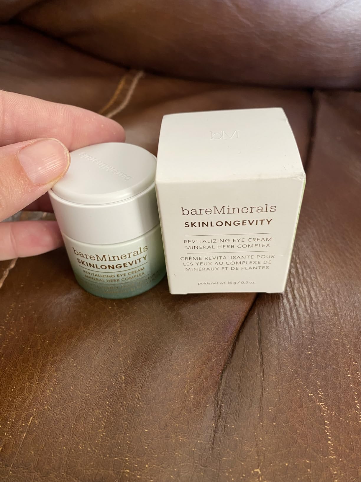 Bare Minerals bareMinerals Skinlongevity Revitalizing Eye Cream, For Brighter, Firmer Under-Eyes, Reduces Puffiness & Dark Circles, Vegan, Safe for Sensitive Skin