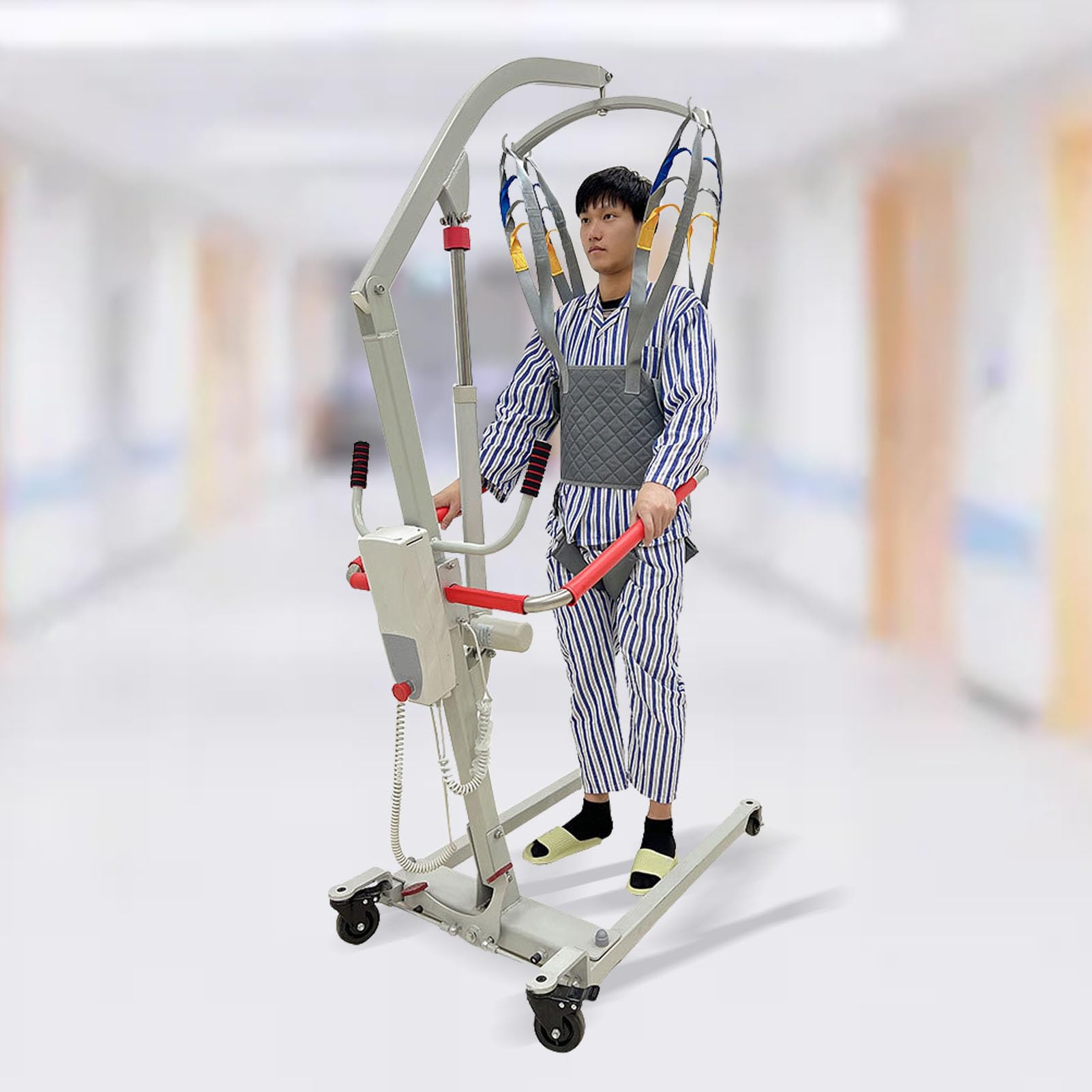 Arnés de Bipedestación Patient Lift, Bipedestador Cinturón de Bipedestación Arnés Ajustable Acolchado Arnés de Bipedestación para Pacientes, Bariátricos, Ancianos (Grande)